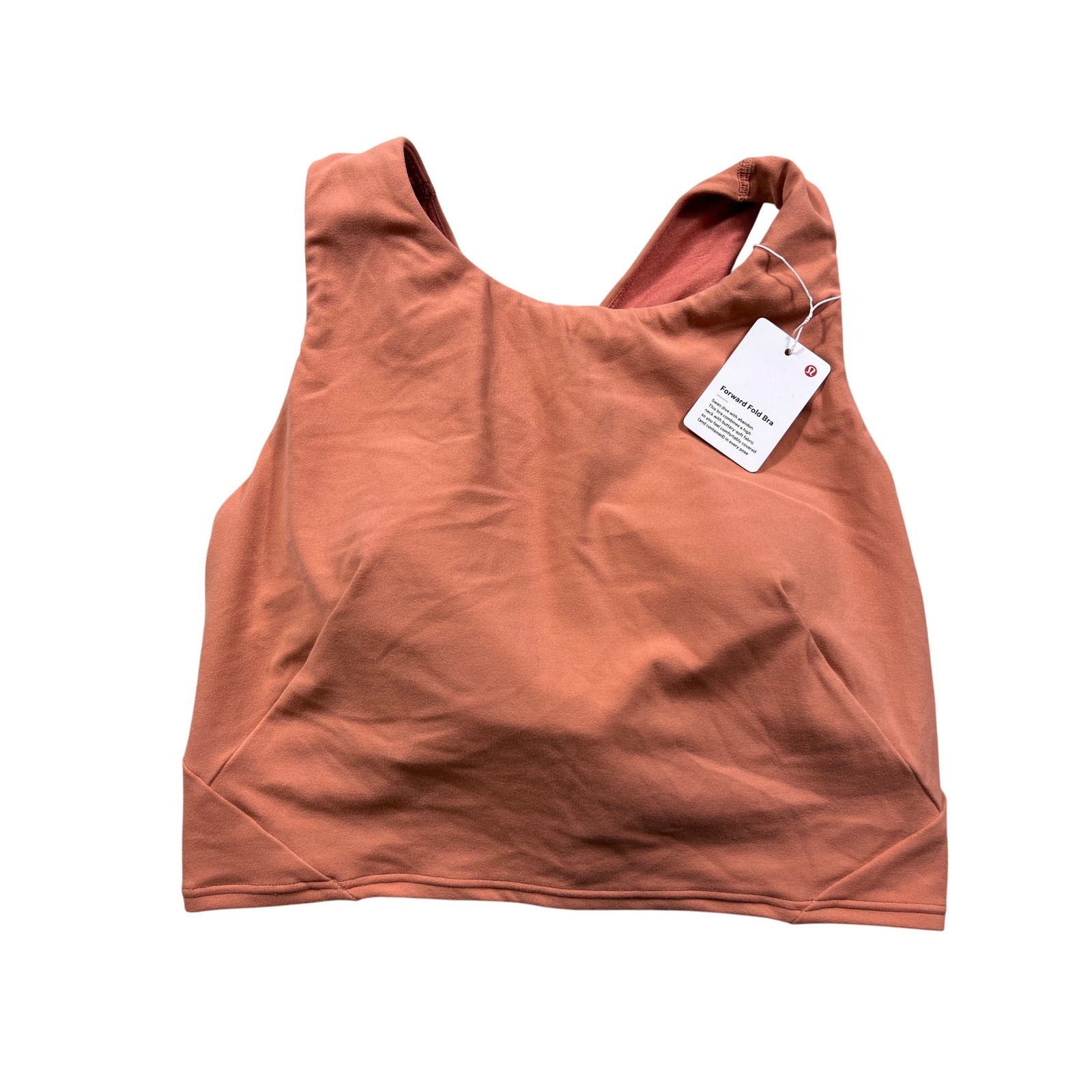 Lululemon Forward Fold Bra Womens 10 Coral Peach Nwt Yoga Lounge Athletic